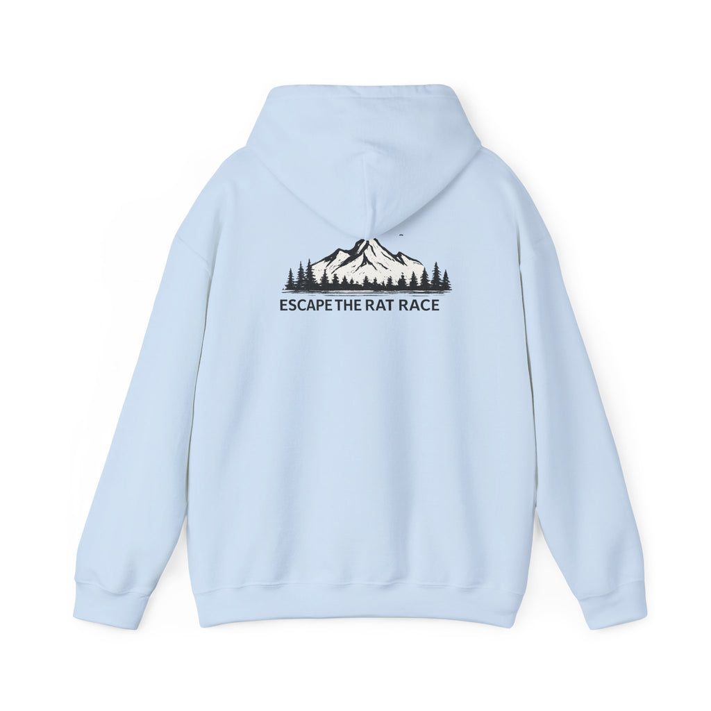 Escape the Rat Race Hoodie — Mountain Forest Adventure Pullover
