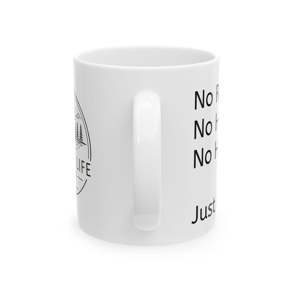 Ceramic Mug — "Simple Life" Minimalist Camping Coffee Mug (11oz/15oz)