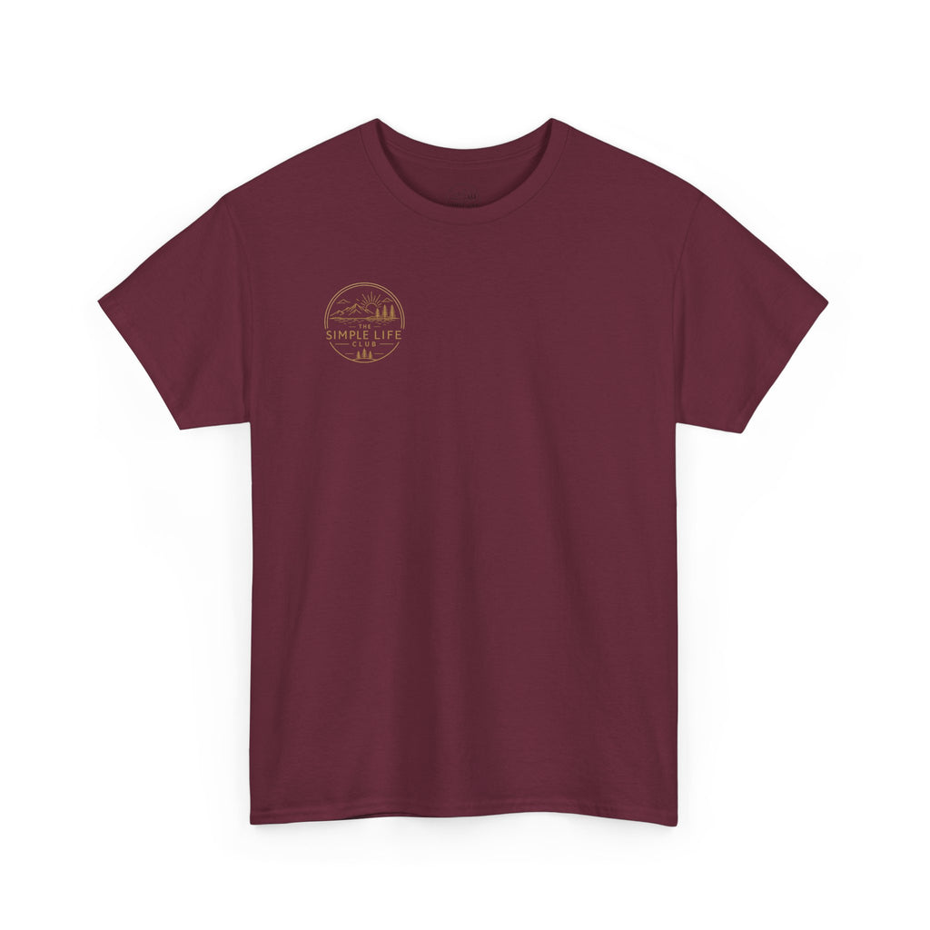 Simple Life Club T-Shirt — Minimalist Nature Graphic Tee