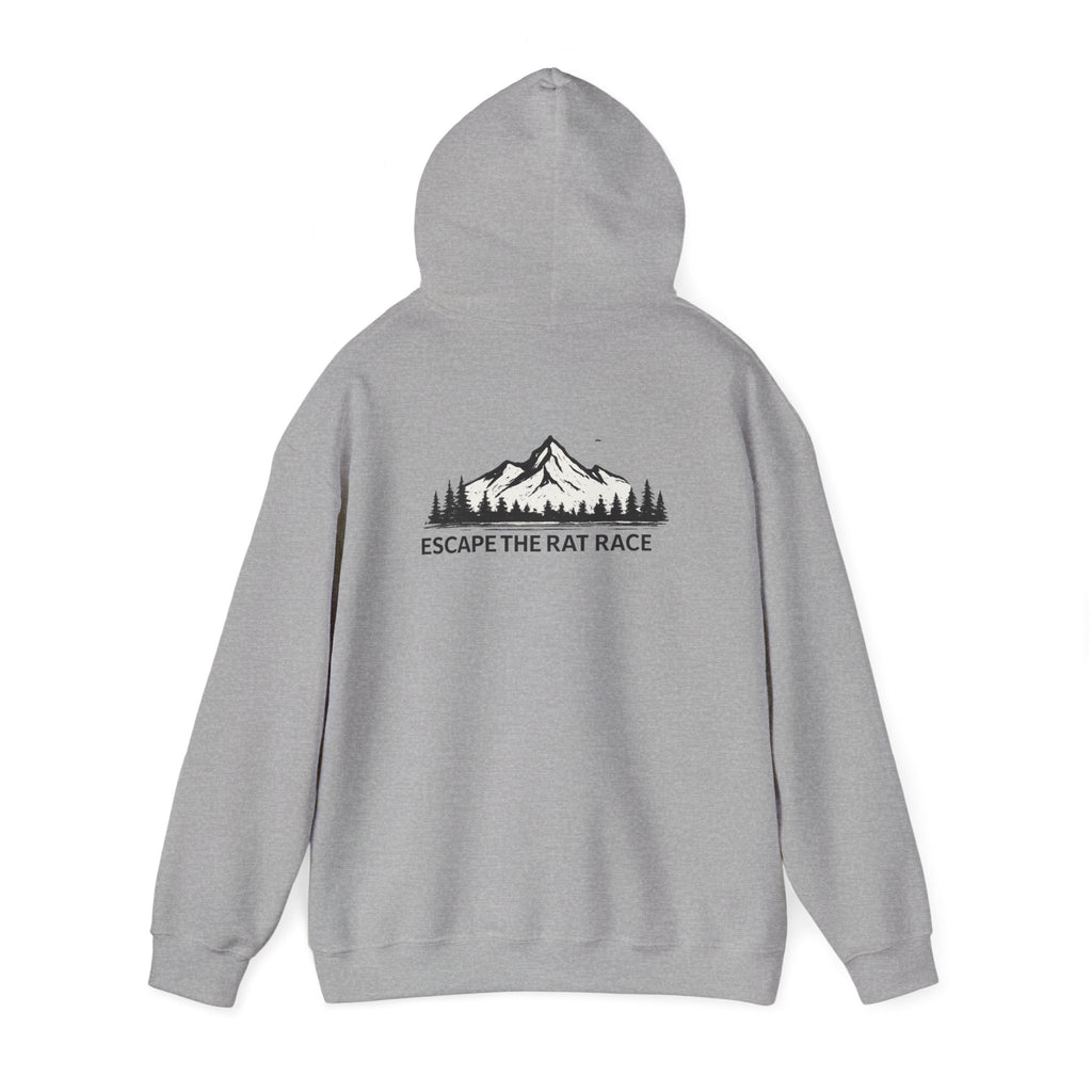 Escape the Rat Race Hoodie — Mountain Forest Adventure Pullover