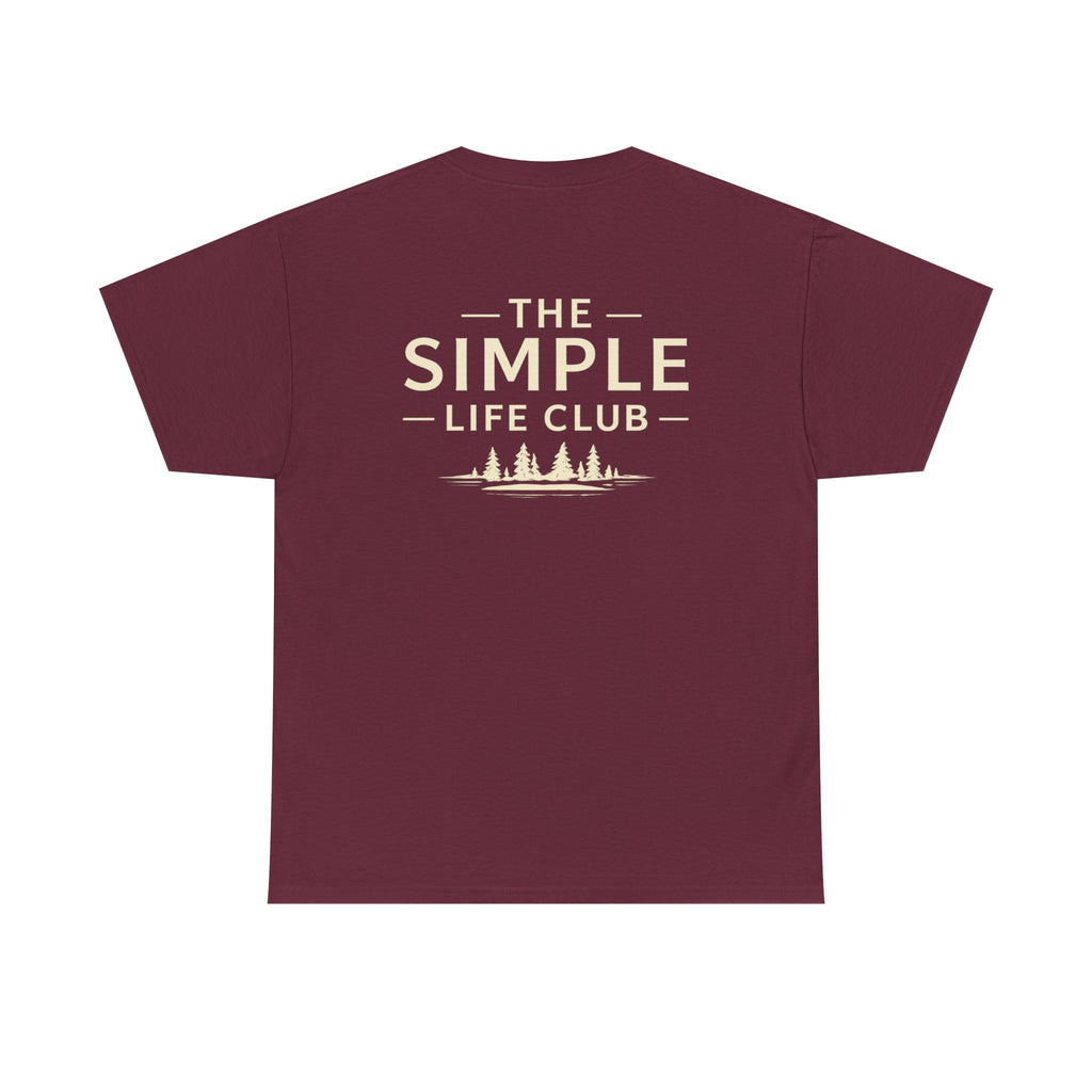 Simple Life Club T-Shirt — Minimalist Nature Graphic Tee