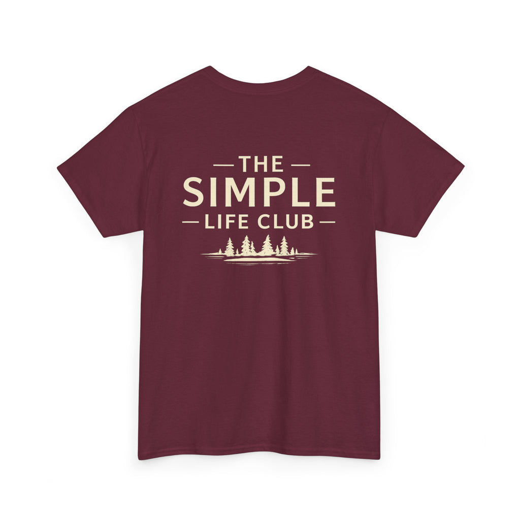 Simple Life Club T-Shirt — Minimalist Nature Graphic Tee